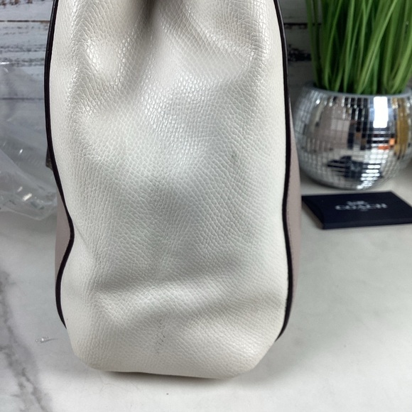 Coach Minetta toupe bag White exotic leather hand shoulder purse - Picture 12 of 13